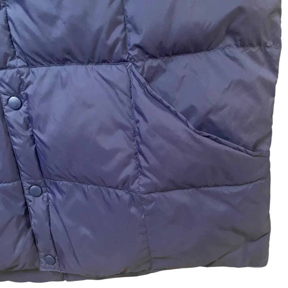 Lands End Mens Goose Down Puffer‎ Vest L 42-44 Navy Lightweight Warm Nylon Shell